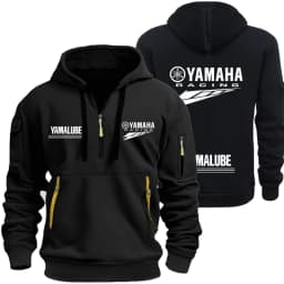 Yamaha Spring/Autumn Men's Hooded Sweater with Zipper and Multiple Pockets Crewneck Shirt Men's Outdoor Sports Leisure Hoodie