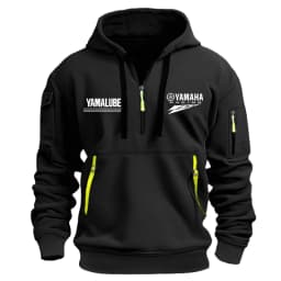 Yamaha Spring/Autumn Men's Hooded Sweater with Zipper and Multiple Pockets Crewneck Shirt Men's Outdoor Sports Leisure Hoodie