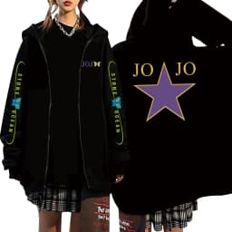 Anime Jojo's Bizarre Adventure Stone Ocean butterfly Hoodies Loose Unisex Anime Style Hoodie Autumn Spring Top sweatshirt