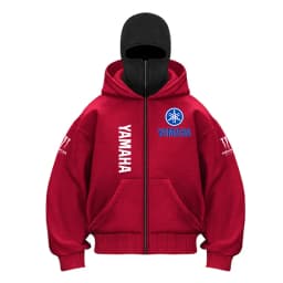 2026 yamaha logo Motorcycle Jacket Hoodie Logo Print Double Hood Masked Sweatshirt Pullover Motorcycle Jacket Fashion Men's Clot