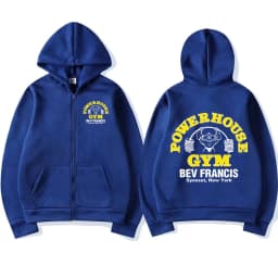 Powerhouse Gym Logo Zipper Hoodie Men's Women Fashion Gothic Geek Fitness Zip Up Jacket Hoodies Sweatshirts Oversized Streetwear