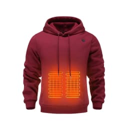 Mens USB Heated Hoodie Winter Electric Heating Sweatshirt Thermal Warm Clothing Outdoor Casual Charging Apparel