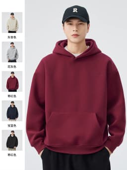DUKEEN 420G Heavyweight Men's Hooded Sweatshirt Autumn and Winter Casual Trend Embroidered Loose Fit Pullover Men's Clothing