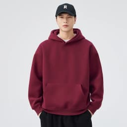 DUKEEN 420G Heavyweight Men's Hooded Sweatshirt Autumn and Winter Casual Trend Embroidered Loose Fit Pullover Men's Clothing