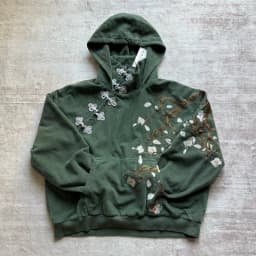 Y2K Retro Bonsai Knit Hoodie Corduroy Flower Embroidery Button Sweatshirt Japanese Harajuku Streetwear Unisex Oversize Clothing