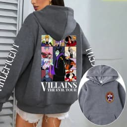 Villains Maleficent Men Hoodie Cartoon Anime Women Pullover Tops 2026 New Fashion Autumn Spring Couple Oversized Sweatshirts