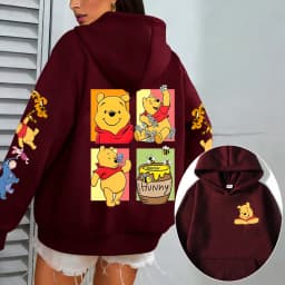 Winnie the Pooh Men Hoodie Cartoon Anime Women Pullover Tops 2026 New Fashion Autumn Winter Couple Sweatshirts Clothes