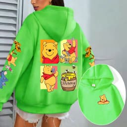 Winnie the Pooh Men Hoodie Cartoon Anime Women Pullover Tops 2026 New Fashion Autumn Winter Couple Sweatshirts Clothes