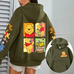 Winnie the Pooh Men Hoodie Cartoon Anime Women Pullover Tops 2026 New Fashion Autumn Winter Couple Sweatshirts Clothes