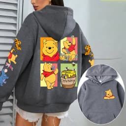 Winnie the Pooh Men Hoodie Cartoon Anime Women Pullover Tops 2026 New Fashion Autumn Winter Couple Sweatshirts Clothes