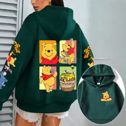 Winnie the Pooh Men Hoodie Cartoon Anime Women Pullover Tops 2026 New Fashion Autumn Winter Couple Sweatshirts Clothes