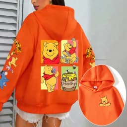 Winnie the Pooh Men Hoodie Cartoon Anime Women Pullover Tops 2026 New Fashion Autumn Winter Couple Sweatshirts Clothes