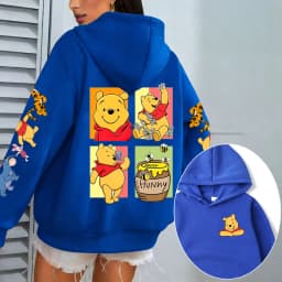Winnie the Pooh Men Hoodie Cartoon Anime Women Pullover Tops 2026 New Fashion Autumn Winter Couple Sweatshirts Clothes