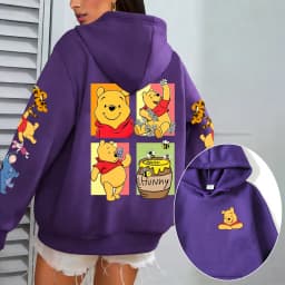 Winnie the Pooh Men Hoodie Cartoon Anime Women Pullover Tops 2026 New Fashion Autumn Winter Couple Sweatshirts Clothes