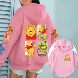Winnie the Pooh Men Hoodie Cartoon Anime Women Pullover Tops 2026 New Fashion Autumn Winter Couple Sweatshirts Clothes