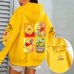 Winnie the Pooh Men Hoodie Cartoon Anime Women Pullover Tops 2026 New Fashion Autumn Winter Couple Sweatshirts Clothes