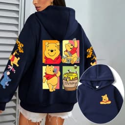 Winnie the Pooh Men Hoodie Cartoon Anime Women Pullover Tops 2026 New Fashion Autumn Winter Couple Sweatshirts Clothes