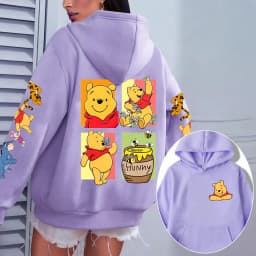 Winnie the Pooh Men Hoodie Cartoon Anime Women Pullover Tops 2026 New Fashion Autumn Winter Couple Sweatshirts Clothes