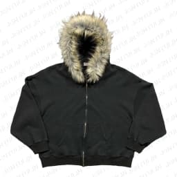 Casual Y2K Zip up Hoodie Faur Collar Harajuku High Street Hip Hop Zipper Sweatshirt Streetwear Retro Rock Goth Loose Punk Jacket