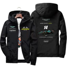 2026 New Aston Martin F1 Team Unisex Spring and Autumn Trench Coat, Casual and Stylish, Perfect for Streetwear and Parties