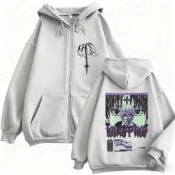 Anime Hunter X Hunter Zipper Hoodie Kurapika Manga Graphic Sweatshirt Men Women Clothing Casual Zip Up Hoodies Male Vintage Coat