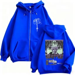 Anime Hunter X Hunter Zipper Hoodie Kurapika Manga Graphic Sweatshirt Men Women Clothing Casual Zip Up Hoodies Male Vintage Coat