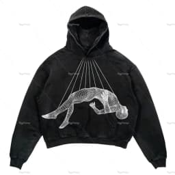 Harajuku New Grunge Oversized Sweatshirt Hoodie Skull Printing Hoodies Women Goth Y2K tops 2023 New Streetwear gothic Clothes