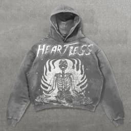 Harajuku New Grunge Oversized Sweatshirt Hoodie Skull Printing Hoodies Women Goth Y2K tops 2023 New Streetwear gothic Clothes
