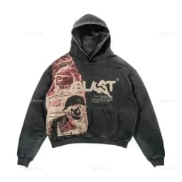 Harajuku New Grunge Oversized Sweatshirt Hoodie Skull Printing Hoodies Women Goth Y2K tops 2023 New Streetwear gothic Clothes