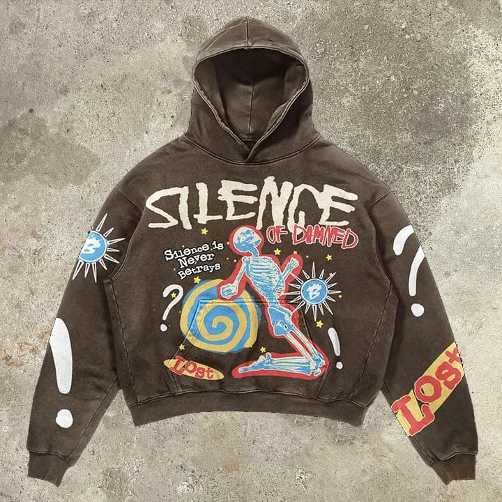 Harajuku New Grunge Oversized Sweatshirt Hoodie Skull Printing Hoodies Women Goth Y2K tops 2023 New Streetwear gothic Clothes