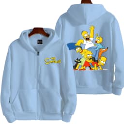 The Simpsons Men Zipper Hoodie 2026 New Casual Women Oversized Sweatshirt Cartoon Anime Couple Jackets Coat Clothes