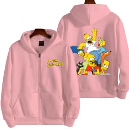 The Simpsons Men Zipper Hoodie 2026 New Casual Women Oversized Sweatshirt Cartoon Anime Couple Jackets Coat Clothes