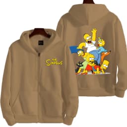 The Simpsons Men Zipper Hoodie 2026 New Casual Women Oversized Sweatshirt Cartoon Anime Couple Jackets Coat Clothes