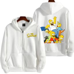 The Simpsons Men Zipper Hoodie 2026 New Casual Women Oversized Sweatshirt Cartoon Anime Couple Jackets Coat Clothes