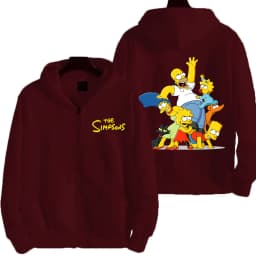 The Simpsons Men Zipper Hoodie 2026 New Casual Women Oversized Sweatshirt Cartoon Anime Couple Jackets Coat Clothes