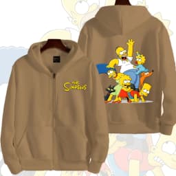 The Simpsons Men Zipper Hoodie 2026 New Casual Women Oversized Sweatshirt Cartoon Anime Couple Jackets Coat Clothes