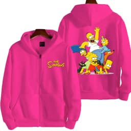 The Simpsons Men Zipper Hoodie 2026 New Casual Women Oversized Sweatshirt Cartoon Anime Couple Jackets Coat Clothes