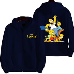 The Simpsons Men Zipper Hoodie 2026 New Casual Women Oversized Sweatshirt Cartoon Anime Couple Jackets Coat Clothes