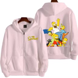 The Simpsons Men Zipper Hoodie 2026 New Casual Women Oversized Sweatshirt Cartoon Anime Couple Jackets Coat Clothes