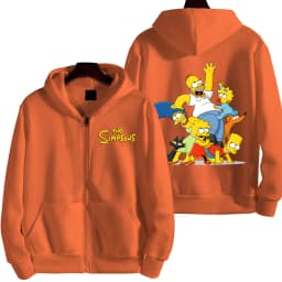 The Simpsons Men Zipper Hoodie 2026 New Casual Women Oversized Sweatshirt Cartoon Anime Couple Jackets Coat Clothes