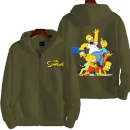 The Simpsons Men Zipper Hoodie 2026 New Casual Women Oversized Sweatshirt Cartoon Anime Couple Jackets Coat Clothes