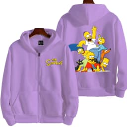 The Simpsons Men Zipper Hoodie 2026 New Casual Women Oversized Sweatshirt Cartoon Anime Couple Jackets Coat Clothes