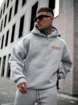 Men's Autumn and Winter Casual Fashion Loose Tokyo Pattern Printed Long-Sleeved Hooded Sweatshirt Warm Pullover