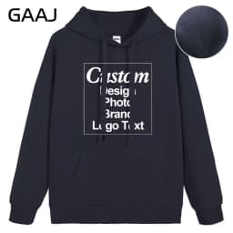 Custom Hoodie Sweatshirt 56% Cotton Blend 400gsm Heavyweight Thick Warm Fleece Winter Print Logo Text Photo Design Men Women