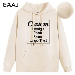 Custom Hoodie Sweatshirt 56% Cotton Blend 400gsm Heavyweight Thick Warm Fleece Winter Print Logo Text Photo Design Men Women