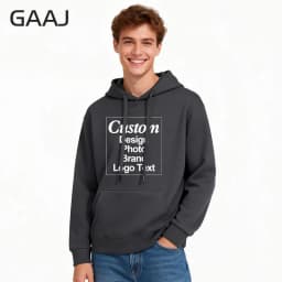 Custom Hoodie Sweatshirt 56% Cotton Blend 400gsm Heavyweight Thick Warm Fleece Winter Print Logo Text Photo Design Men Women