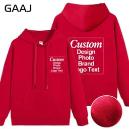 Custom Hoodie Sweatshirt 56% Cotton Blend 400gsm Heavyweight Thick Warm Fleece Winter Print Logo Text Photo Design Men Women