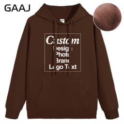 Custom Hoodie Sweatshirt 56% Cotton Blend 400gsm Heavyweight Thick Warm Fleece Winter Print Logo Text Photo Design Men Women