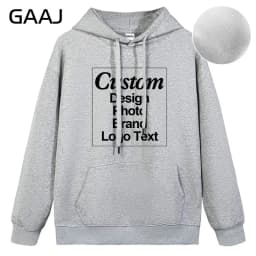 Custom Hoodie Sweatshirt 56% Cotton Blend 400gsm Heavyweight Thick Warm Fleece Winter Print Logo Text Photo Design Men Women