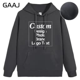 Custom Hoodie Sweatshirt 56% Cotton Blend 400gsm Heavyweight Thick Warm Fleece Winter Print Logo Text Photo Design Men Women